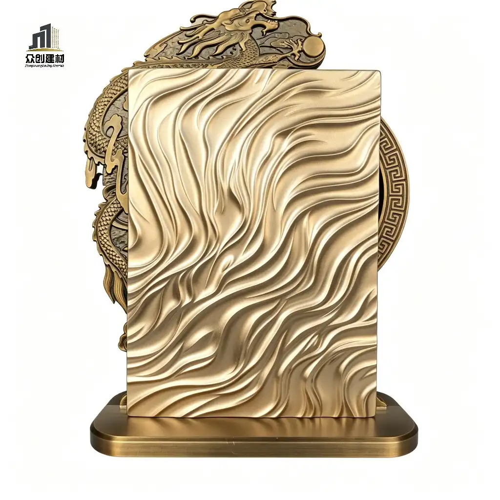 Custom 3D Textured Embossed Aluminum Panel | CNC Carved Relief Decorative Cladding